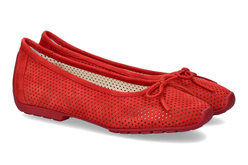 Mania ballerina PERFORATO CAMOSCIO ROSSO