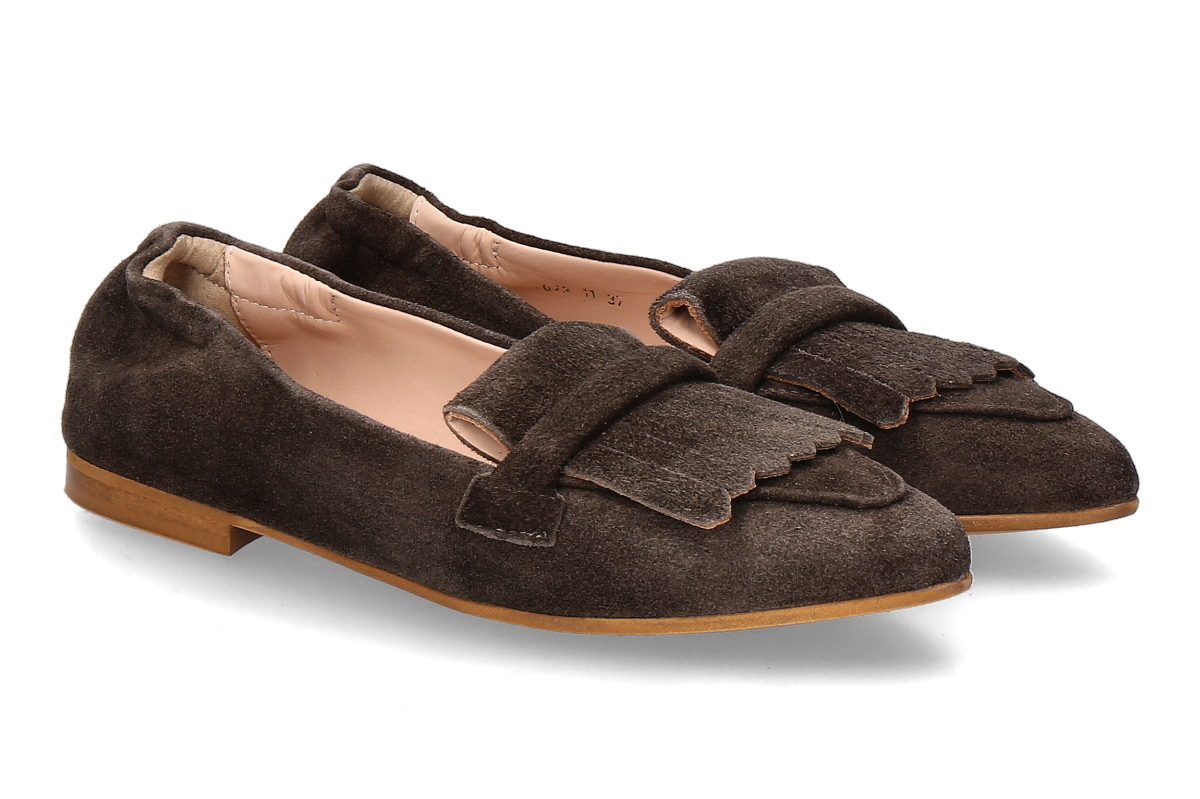 dirndl + bua women's- slipper ANTIKBOCK- coffee/ brown