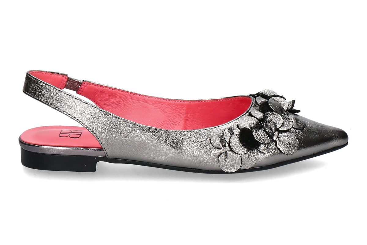 Blackrose slingback ballerina BARI- metallic acciaio/ bronze