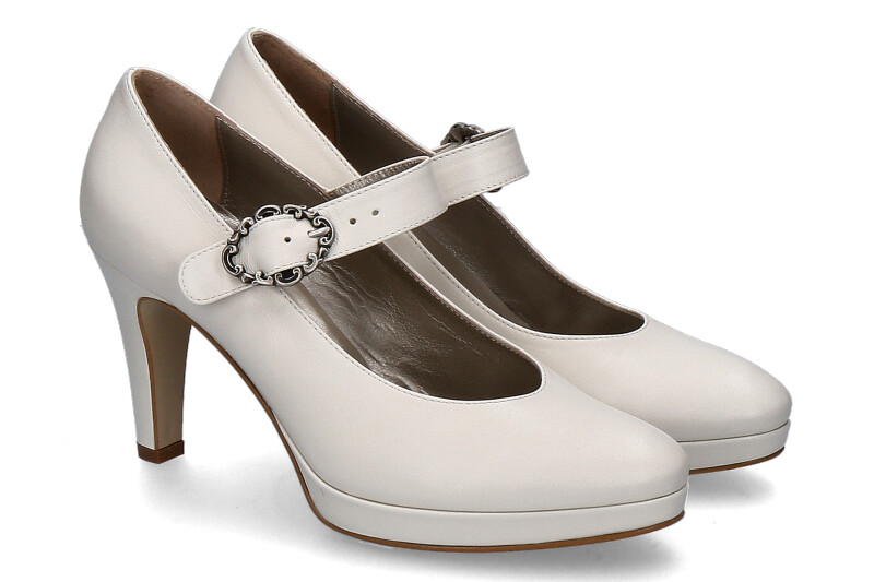 dirndl + bua Spangenpumps BRAUT CREME