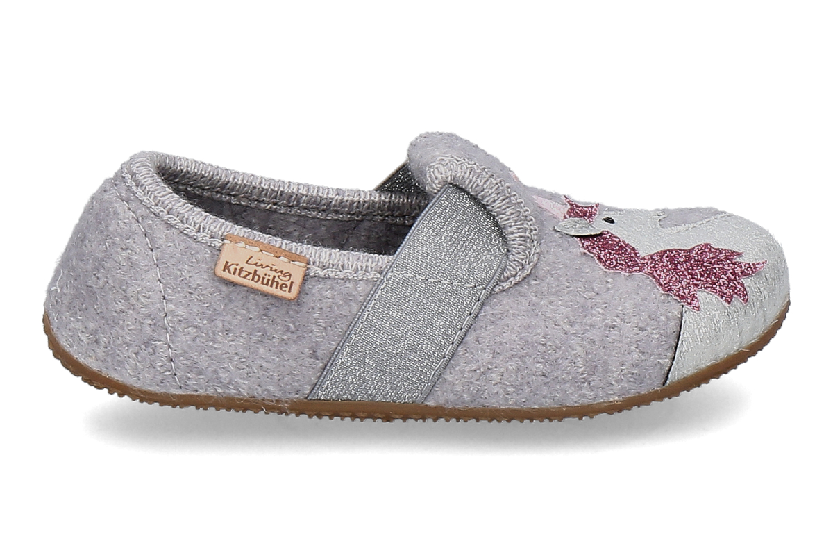 Living Kitzbühel by Gottstein girls- house slipper EINHORNZAUBER- light gray