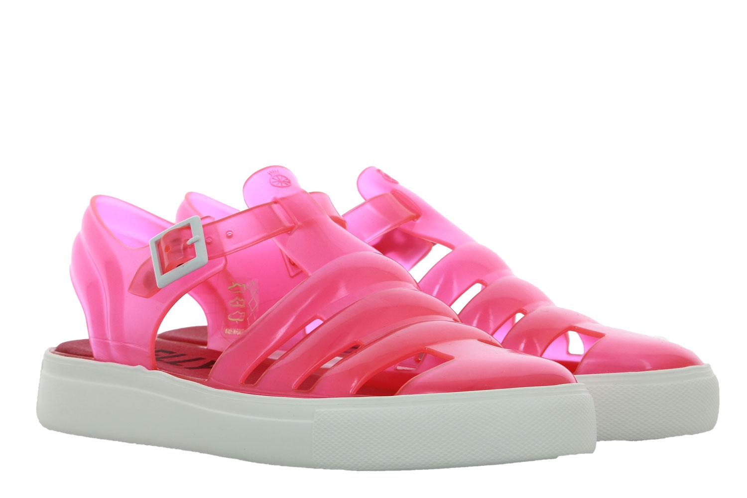 neon jelly sandals