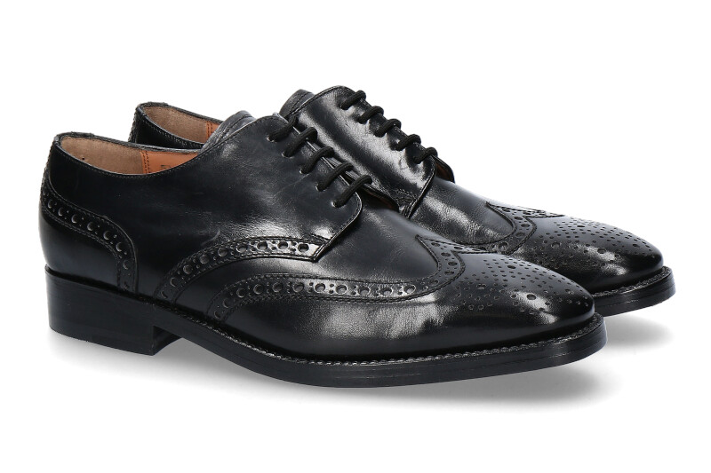 Heinrich Dinkelacker Lace Up GENUA FULL BROGUE BLACK