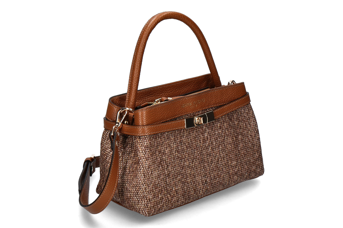 Gianni Notaro handbag- cot-camel/ dark brown