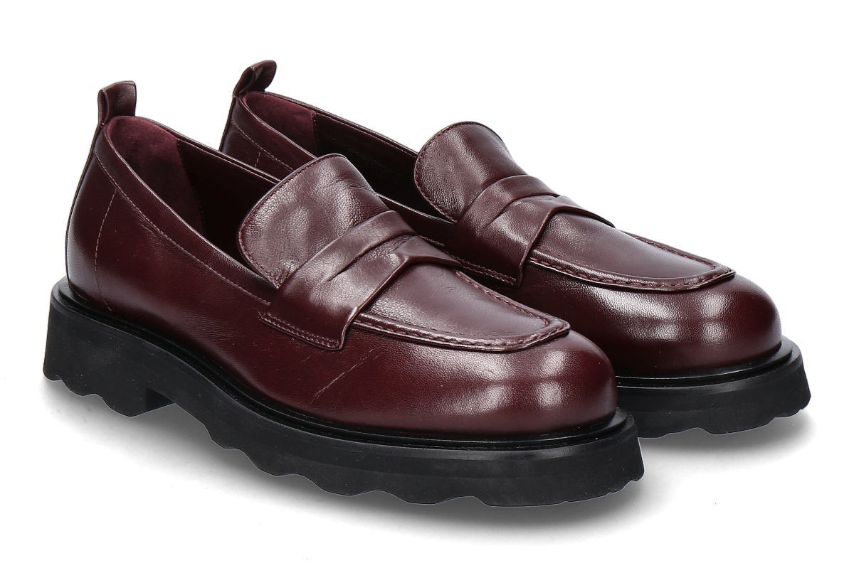 Pomme d'Or Loafer NICKY GLOVE GOMMA- bordo