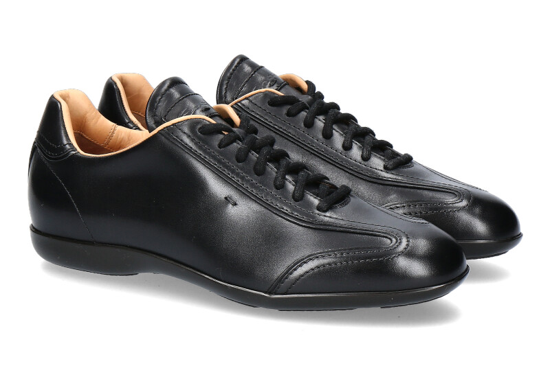 Santoni sneaker LEATHER BLACK