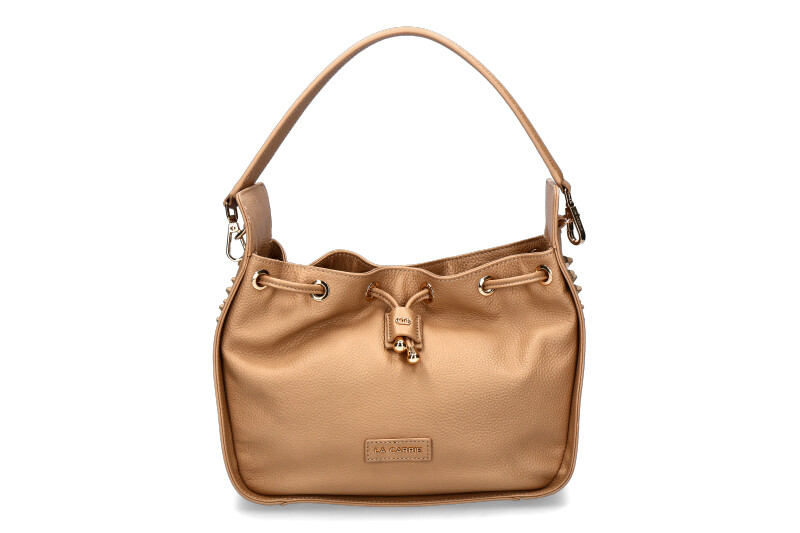 La Carrie pouch bag TUMBLED LEATHER BEIGE