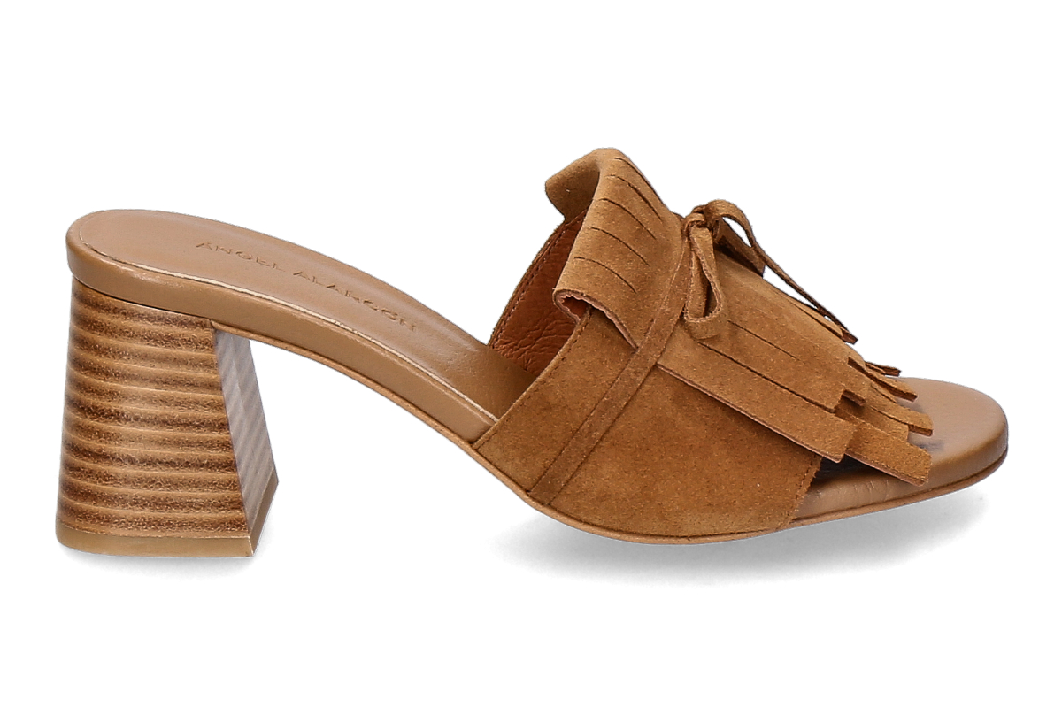 Angel Alarcon mules LORETTA- tabaco/ medium brown