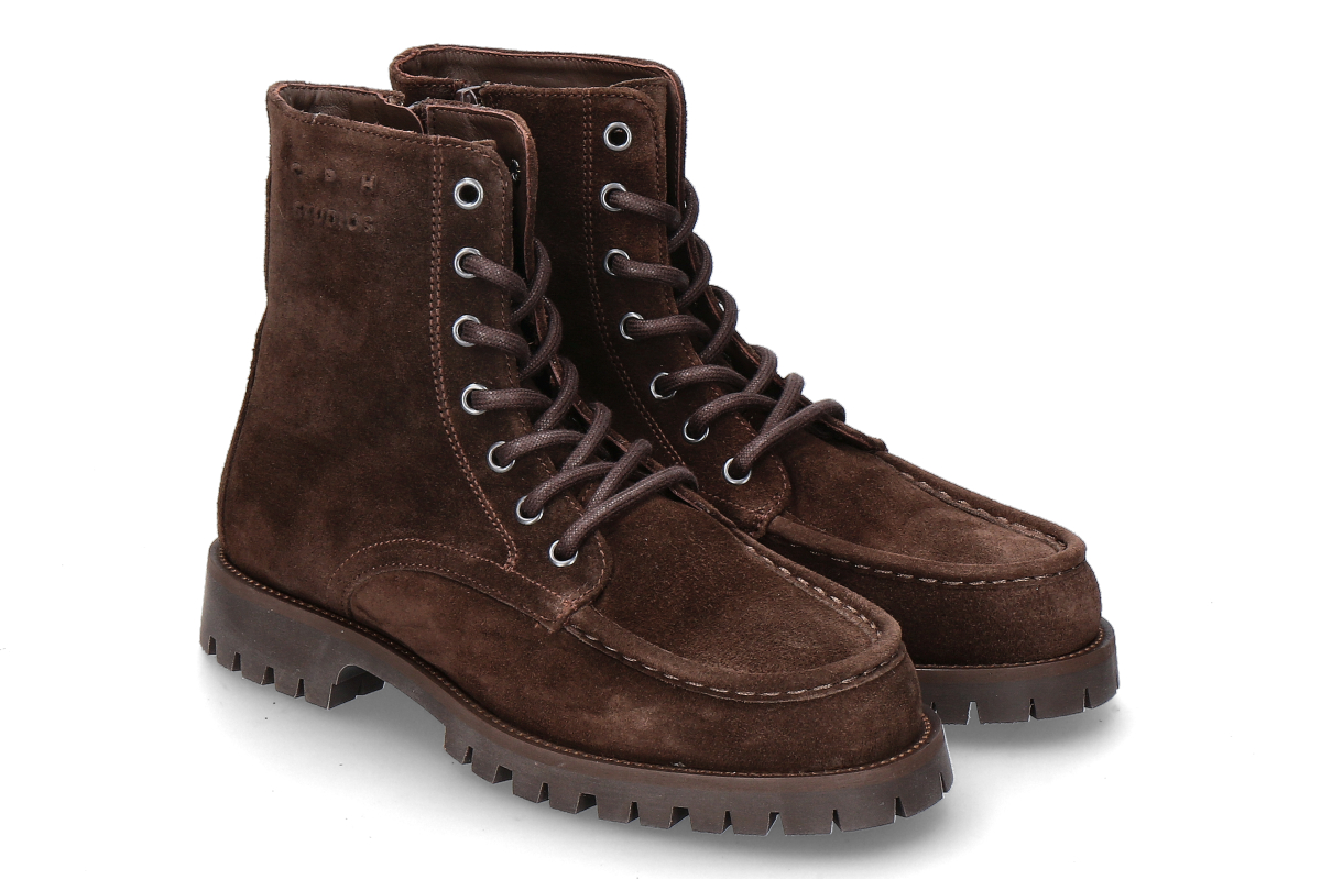 Copenhagen Studios women's lace-up boot CPH849- chocolate/ dark brown