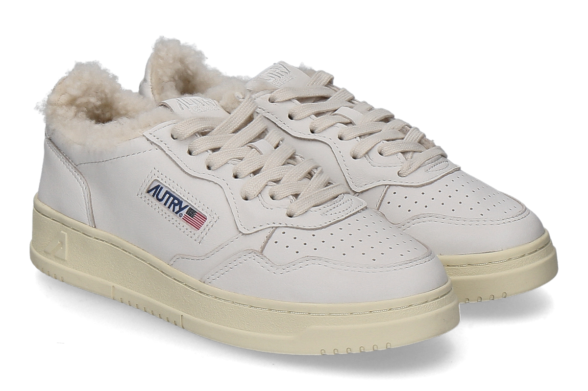 Autry women's lined sneaker MEDALIST GOAT SHEARLING SR01 - white