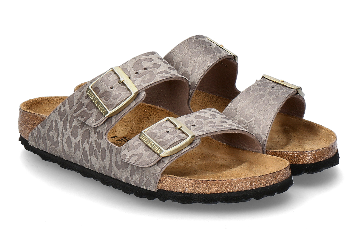 Birkenstock women's- mules ARIZONA NARROW BS- leo gray taupe/ multicolor