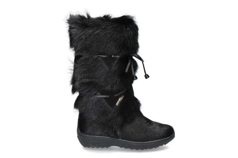 Oscar Sport fur boots GIADA NERO