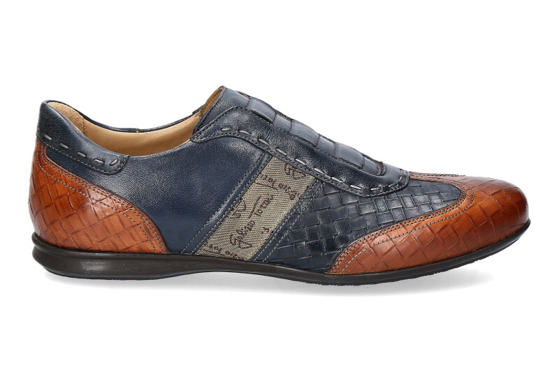 Galizio Torresi slipper GOMMA COGNAC BLUE