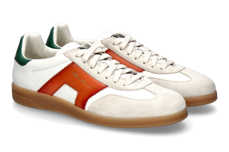 Santoni Herren-Sneaker OLYMPIC- orange/white/green