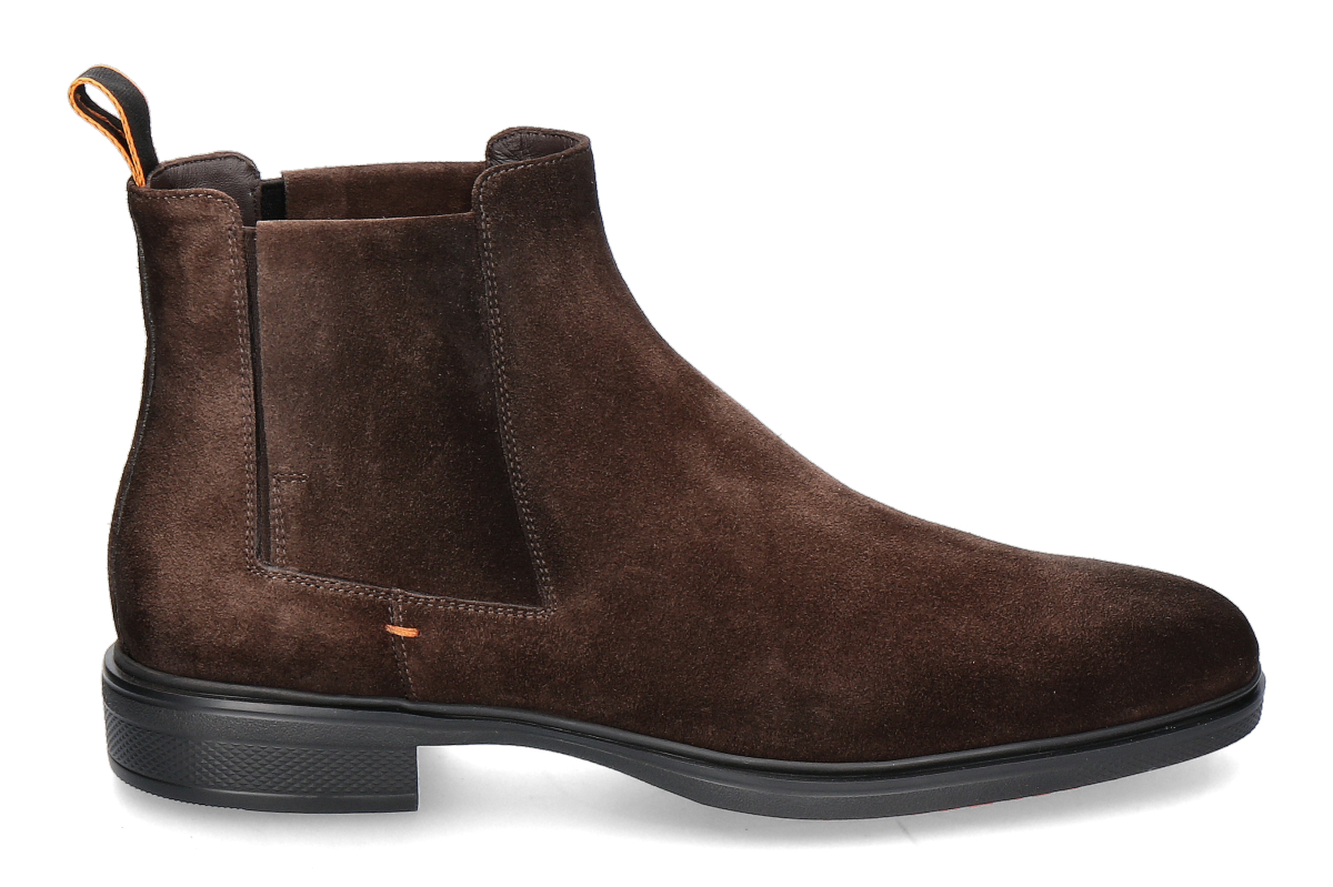 Santoni men's Chelsea boot EASY SUEDE- brown
