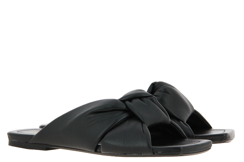 Bianca Di mules FONDO CUOIO NAPPA NERO