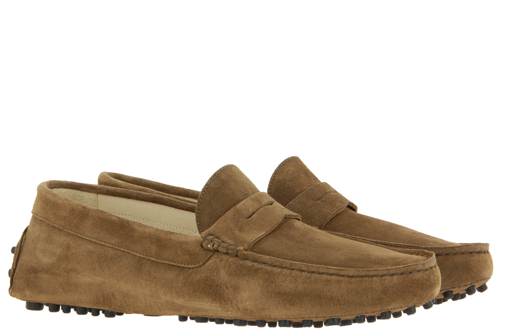 ScarpaRossa slipper Gomma VELOUR TABACCO BROWN