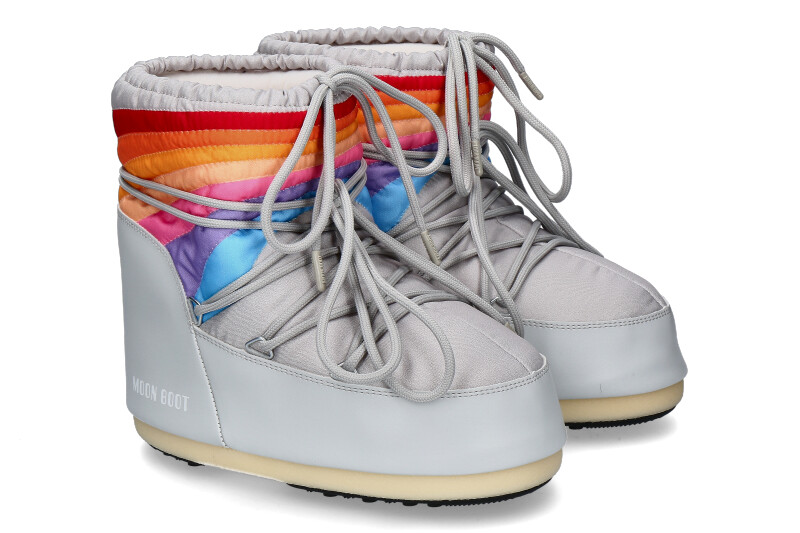 Moon Boot snow boots ICON LOW RAINBOW- glacier grey