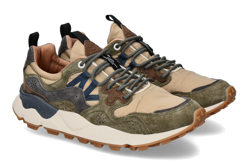 Flower Mountain sneaker YAMANO 3 MAN SUEDE NYLON MILITARY BEIGE