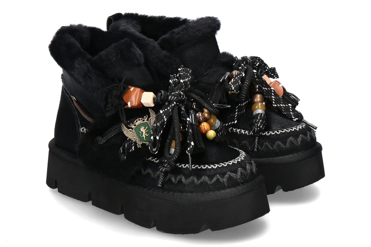 Nan-Ku Couture bootie lined GFH03- black