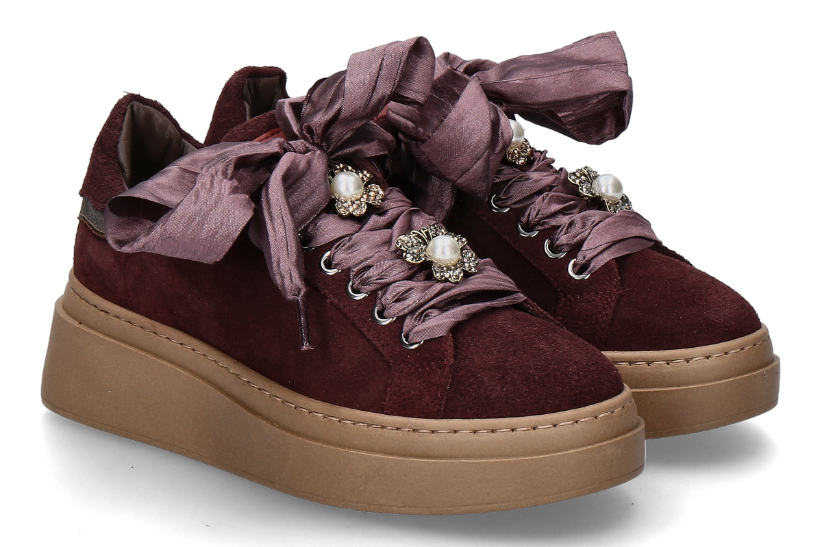 méliné women's- sneaker BERLINO F205- bordo brandy/ wine red