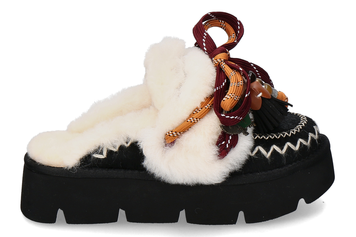Nan-Ku Couture mule lined GFH22 Pony- black
