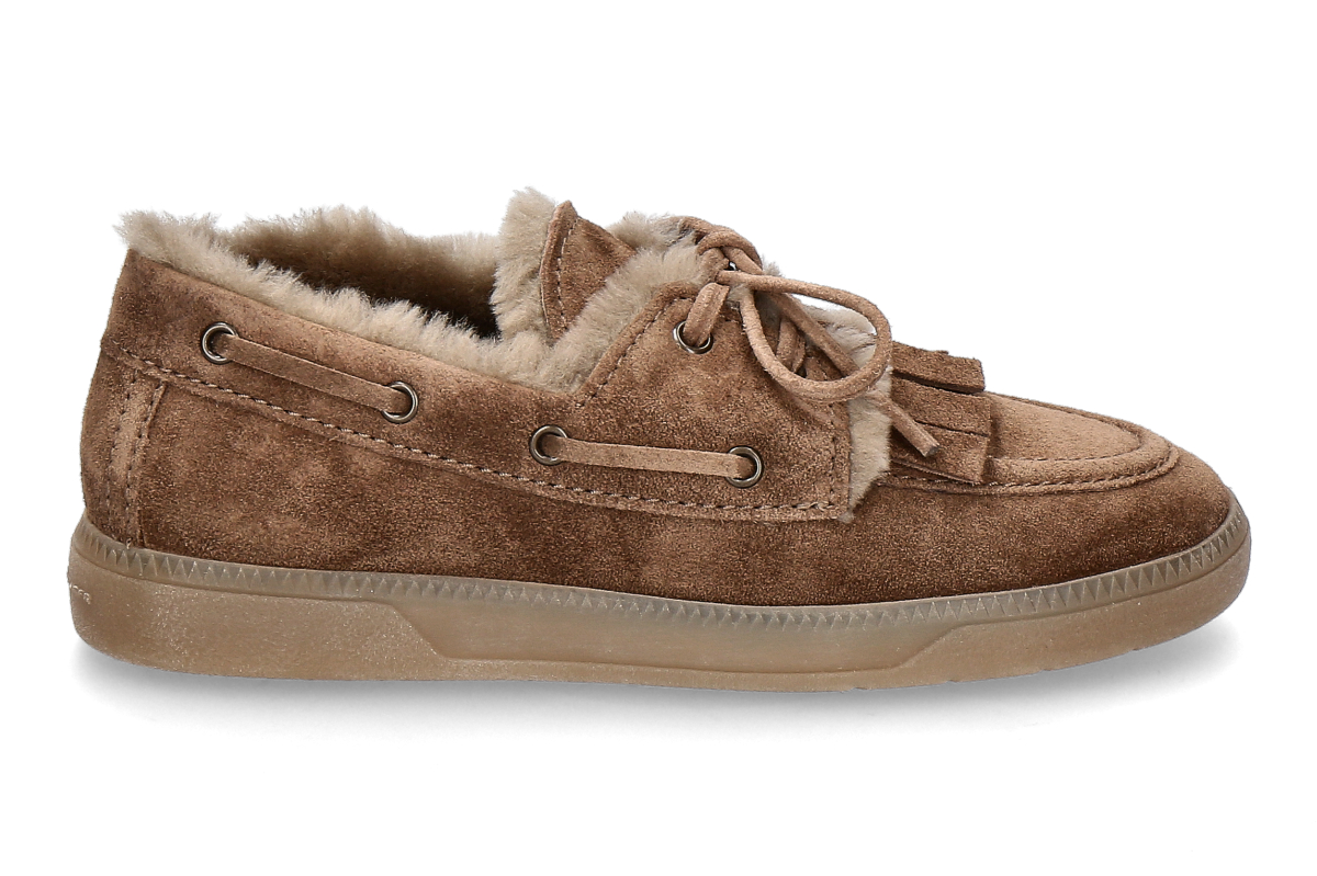 Kennel & Schmenger lace-up shoe POP SUEDE lined- camel/ brown