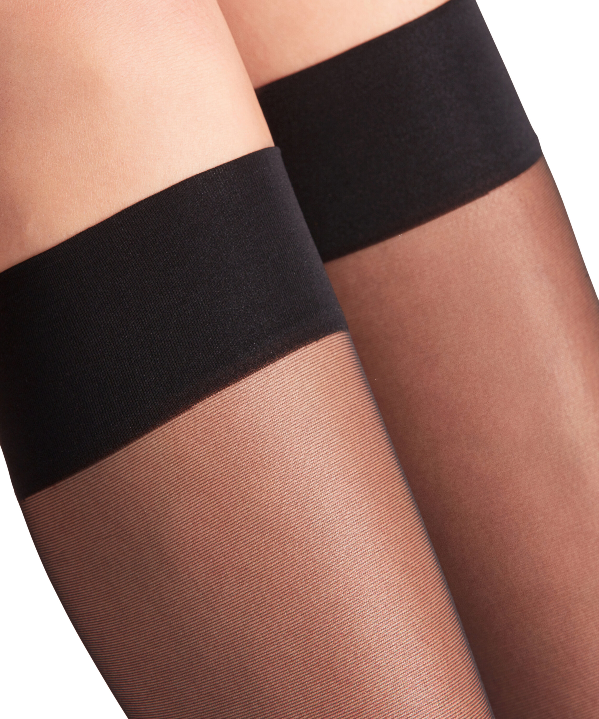 FALKE silk smooth 15 DEN ladies knee socks BLACK