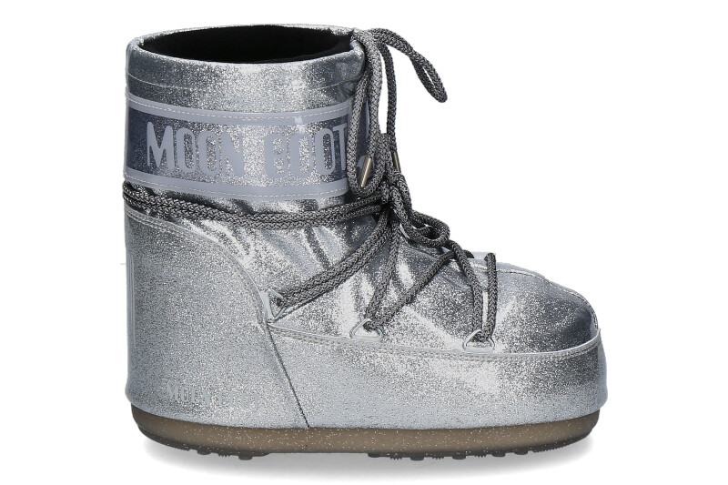 Moon Boot snow boot ICON LOW GLITTER- silver