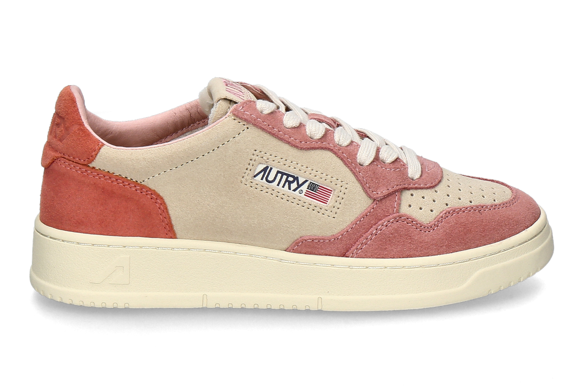 Autry Damen- Sneaker MEDALIST SUEDE TS26- papaya/ butter/ cammeo