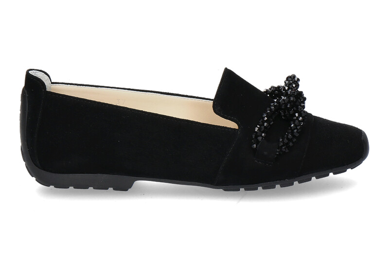 Mania slipper CAMOSCIO- nero/black