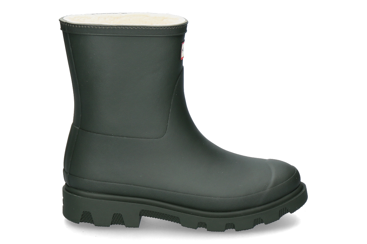 Hunter Regenstiefel gefüttert DOWNPOUR SHORT- dark olive_898700000_3