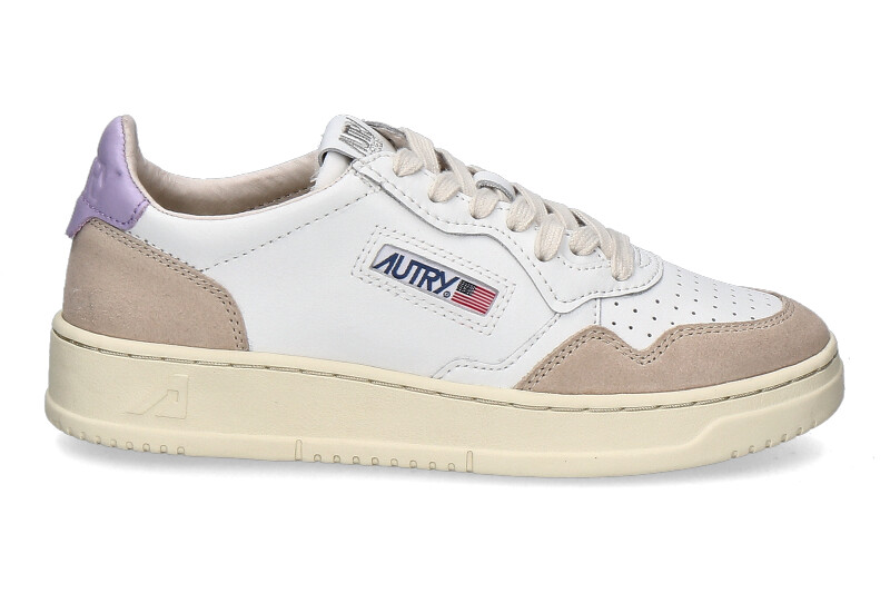 Autry women's sneaker MEDALIST SUEDE LEATHER- white/lilac