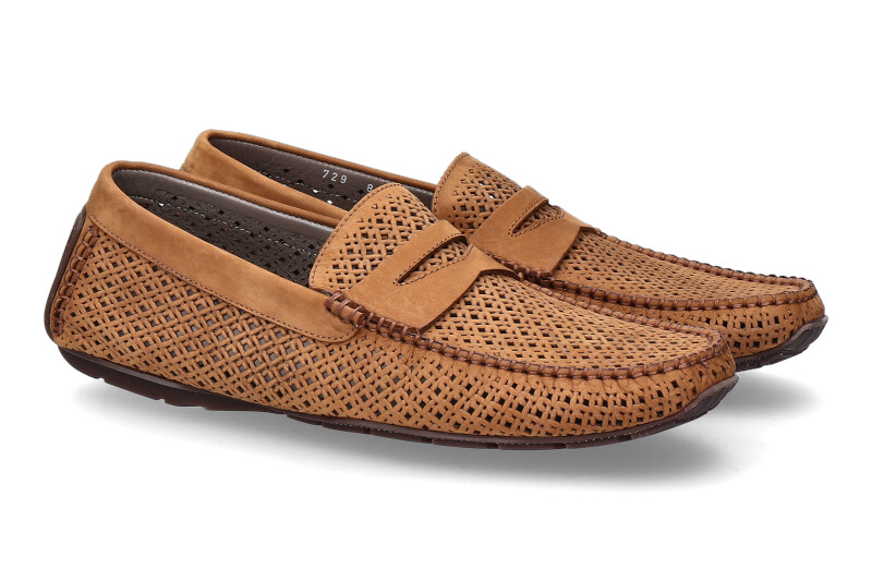 Aldo Bruè moccasin NUBUK SOFT COGNAC