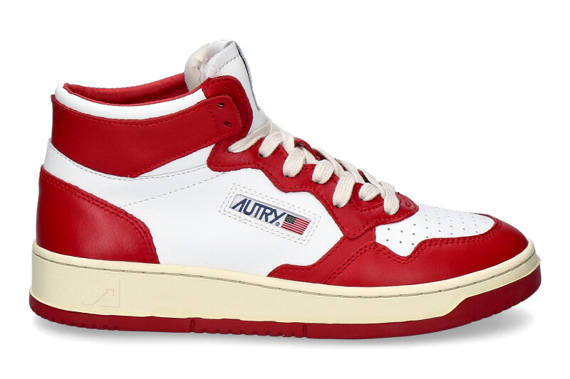Autry Sneaker MID MAN LEATHER WHITE RED