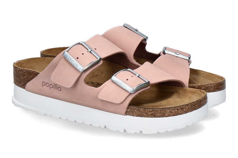 Birkenstock platform mules  ARIZONA PAPILLION FLEX PLATFORM- soft pink
