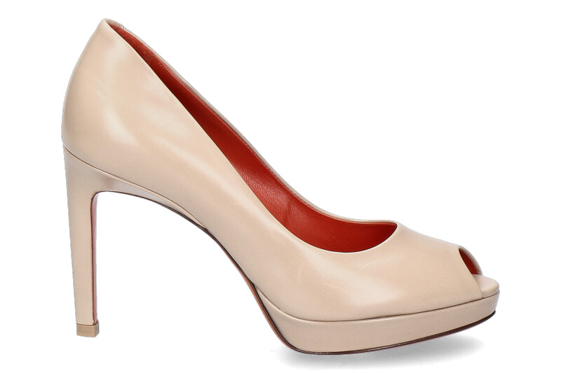 Santoni peeptoe LEATHER BEIGE