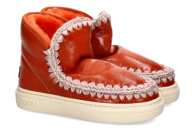 MOU boots ESKIMO SNEAKER BOLD PATENT ORANGE