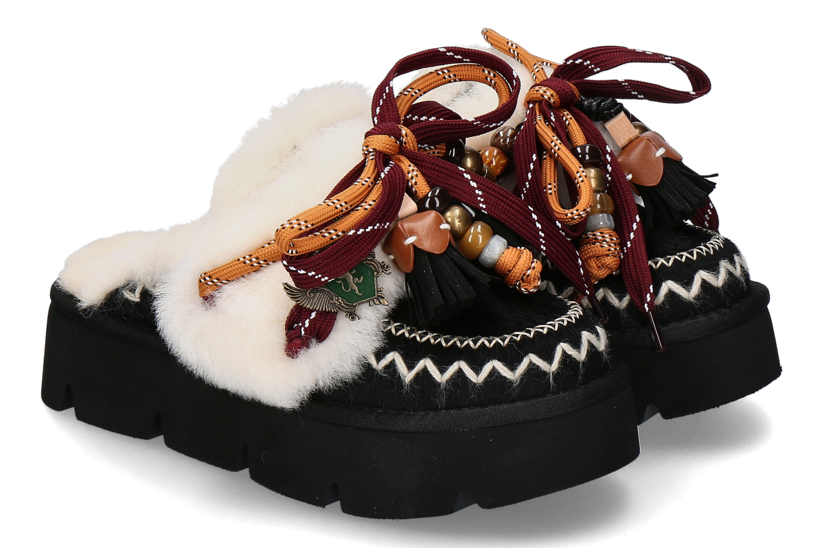 Nan-Ku Couture mule lined GFH22 Pony- black