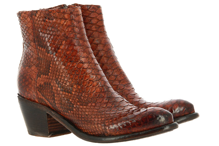 La Bottega di Lisa ankle boots PITONE CUOIO