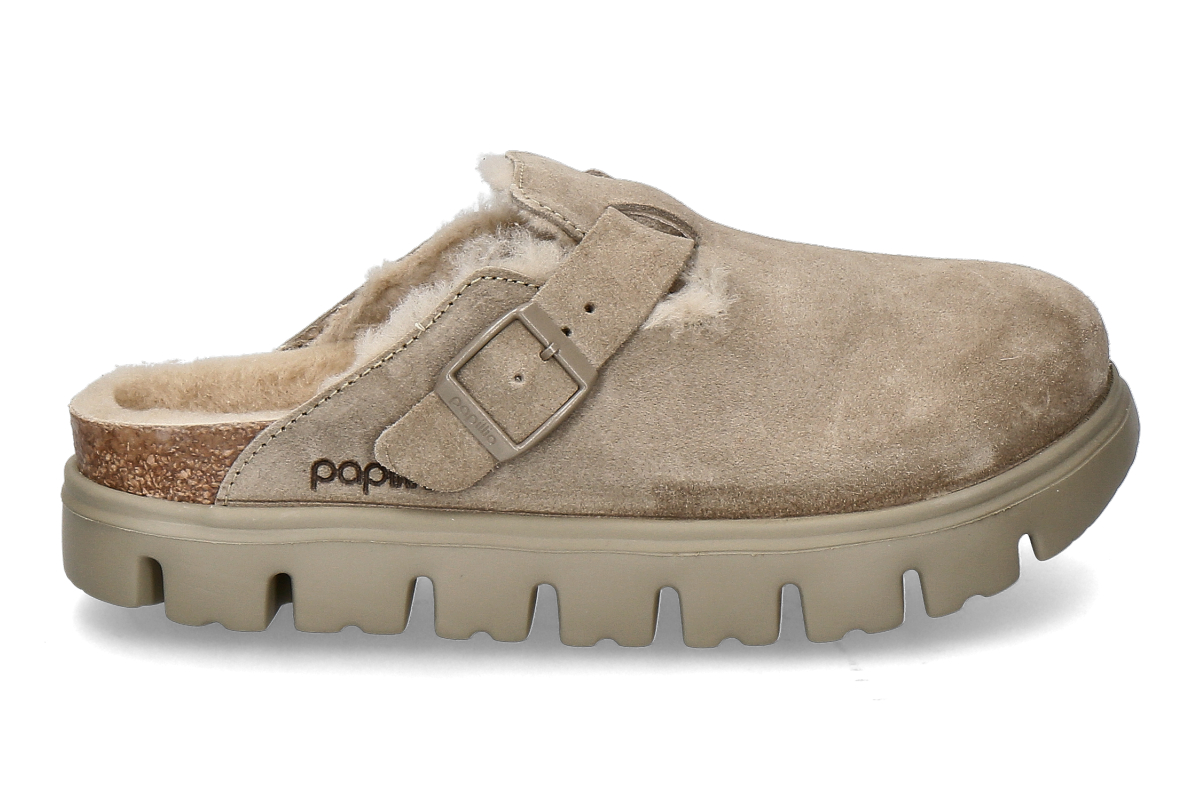 Papillio by Birkenstock clogs BOSTON CHUNKY NARROW lined- taupe