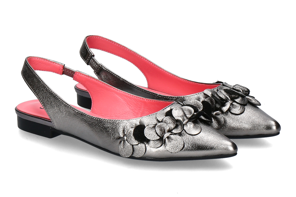 Blackrose slingback ballerina BARI- metallic acciaio/ bronze