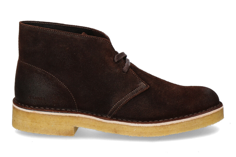 Clarks Originals lace-up DESSERT BOOT DARK TAN SUEDE