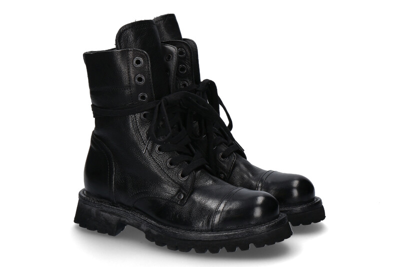 wit Overtreffen pack Moma women's biker boots POLACCO CUSNA NERO