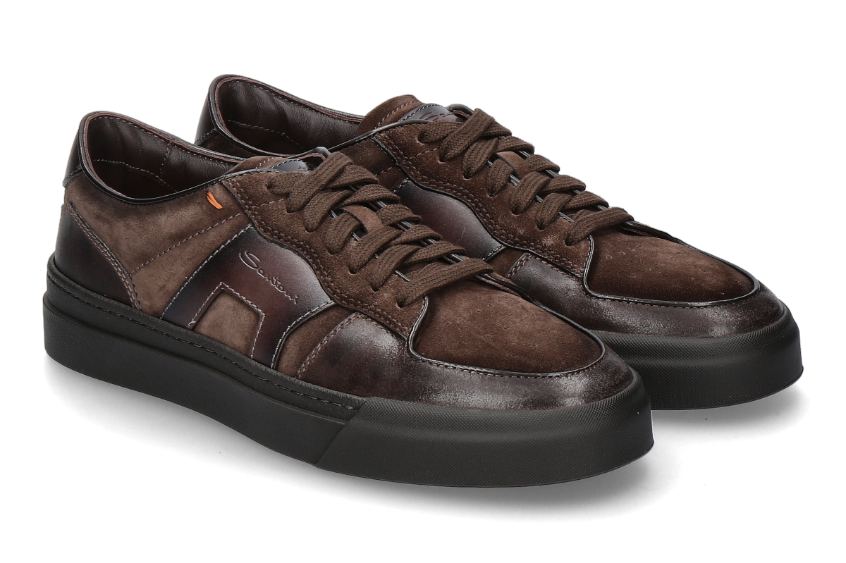 Santoni men's- sneaker DBS SPORT- dark brown