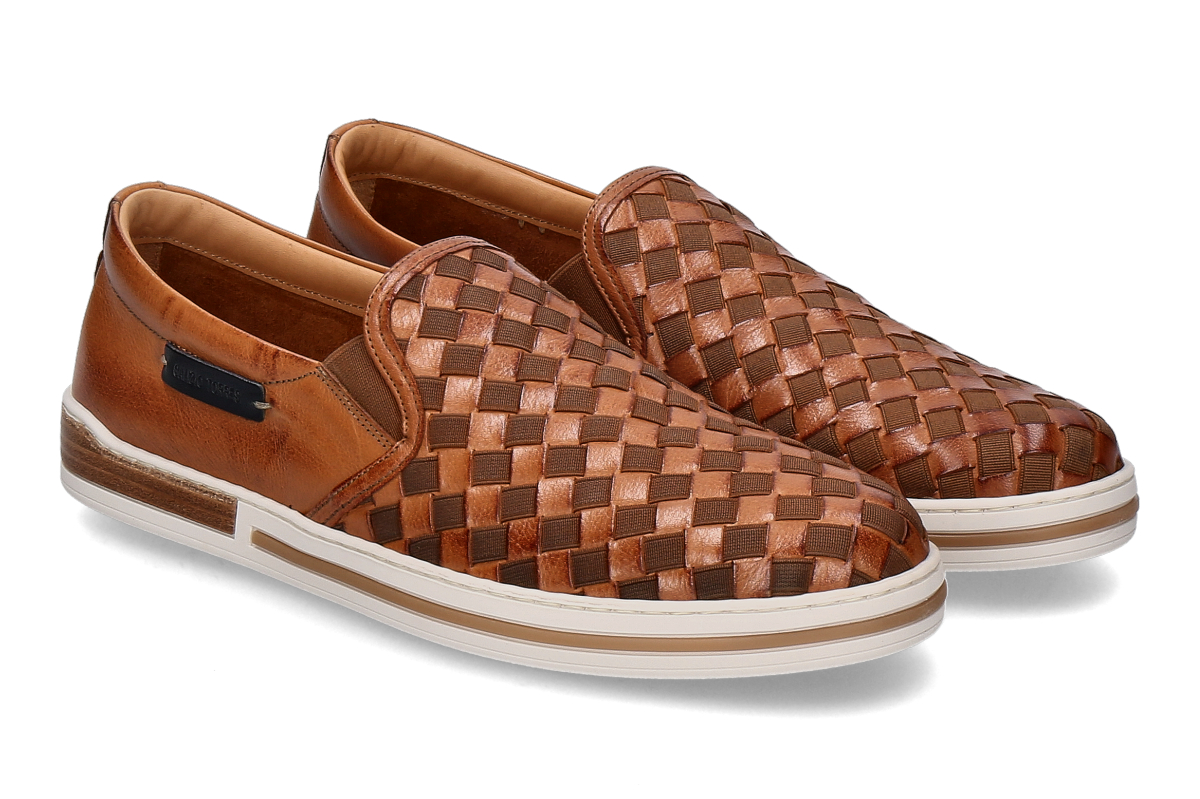 Galizio Torresi slipper BUFALO ELASTICO- cognac/ brown