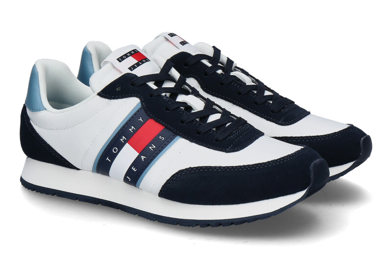 Tommy Hilfiger men's sneaker TJM RUNNER- skyscrape blue/white