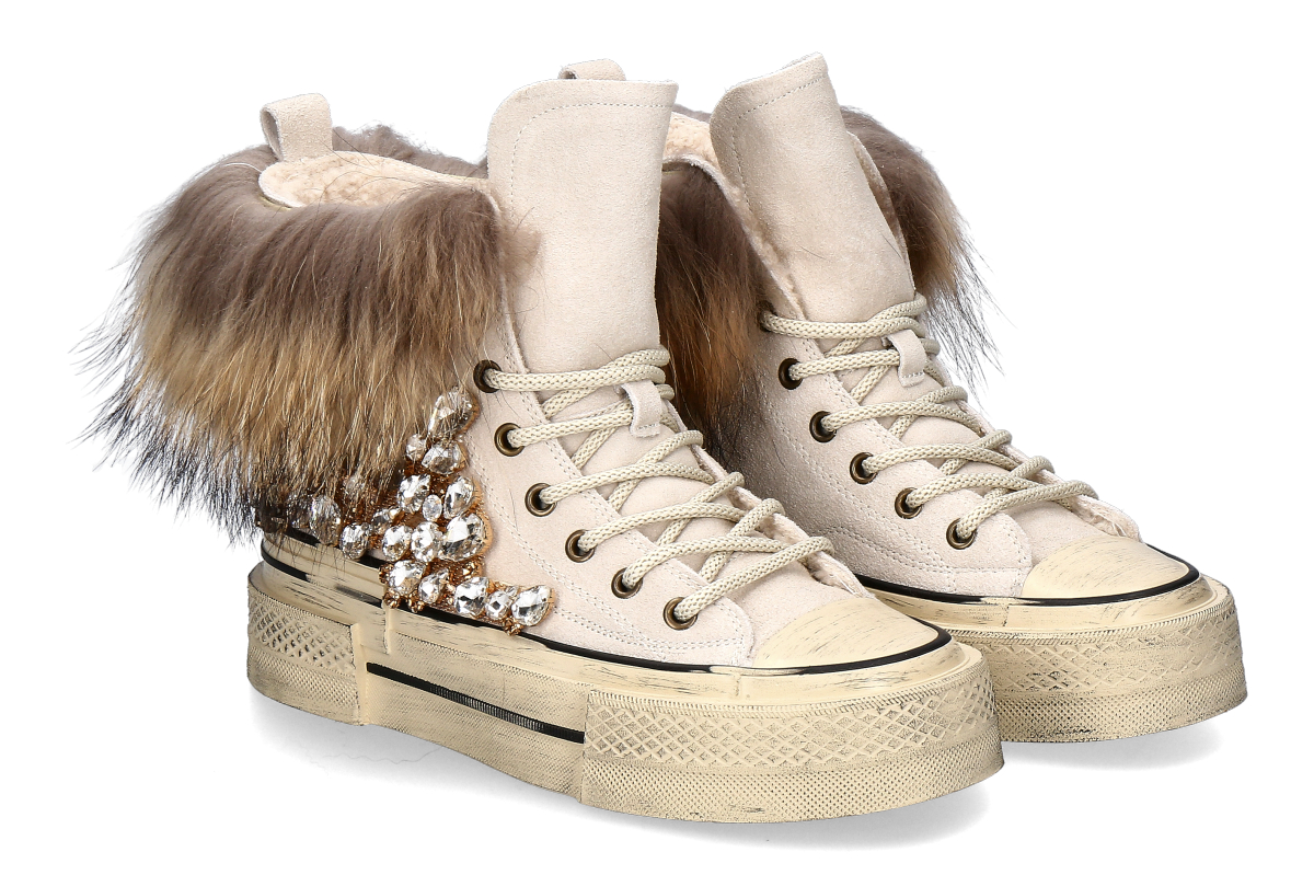 Nan-Ku Couture High-Top Sneaker gefüttert EFD04C - beige 