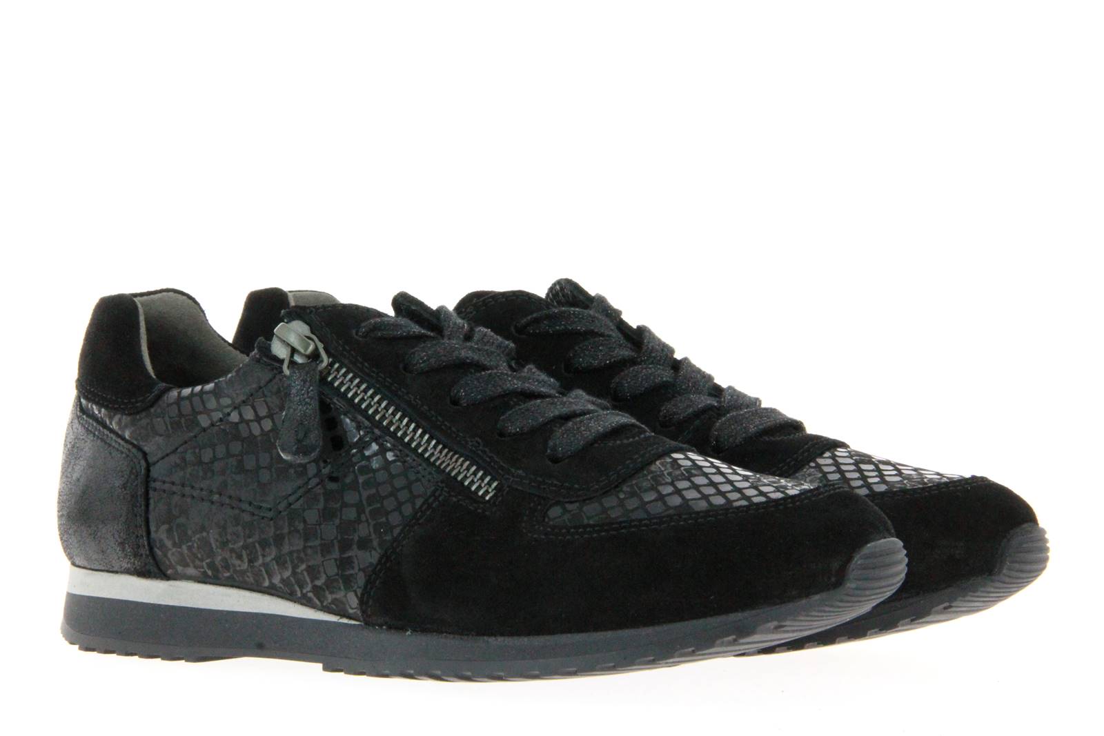 Paul Green sneaker R. SUEDE PYTHON BLACK - Size: 39