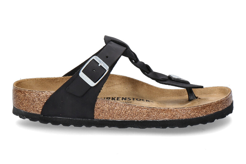 Birkenstock mules GIZEH NORMAL BRAIDED BLACK
